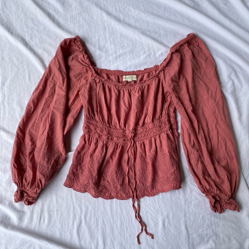 Chic Mauve Off-Shoulder Blouse